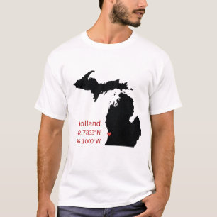 GPS-Koordinaten von Holland Michigan T-Shirt