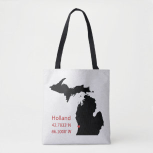 GPS-Koordinaten von Holland Michigan Tasche