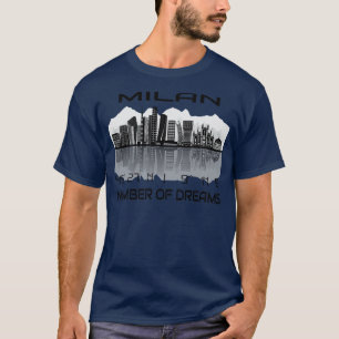 GPS koordiniert Stadt Mailand Skyline Traum Stadt T-Shirt