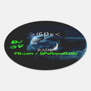 GPs-Radio! Auto-Abziehbild Ovaler Aufkleber
