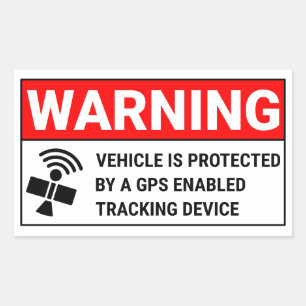 GPS-Tracking-Gerät Rechteckiger Aufkleber