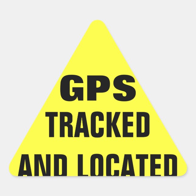 GPS-Überwachung und Lokalisierung Dreieckiger Aufkleber (Vorderseite)