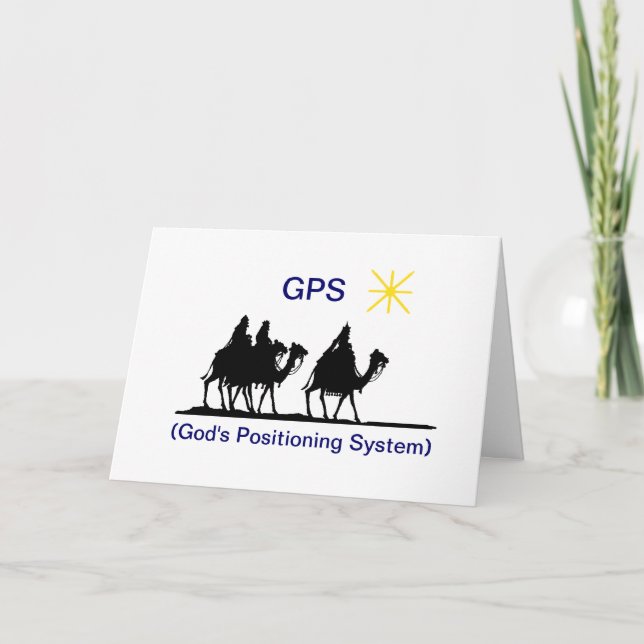 GPS Weihnachtskarte Feiertagskarte (Vorderseite)