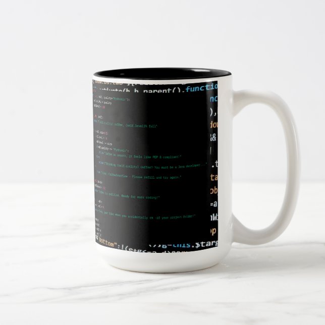 GPT-4 Python-Code-Tasse Zweifarbige Tasse (Rechts)
