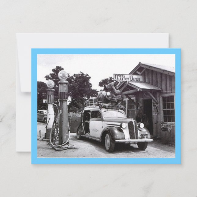 GR8 RETRO B&W RETIREMENT EINLADUNG (Vorderseite)