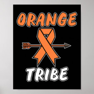 Gra zur Unterstützung von Orangen Stammes Leukämie Poster