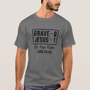 Grab 0 Jesus 1 Er hat Christlichen Osterluke gegan T-Shirt
