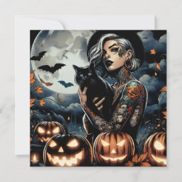 Grab a Broom | Hexen-Themed-Halloween-Party Einladung