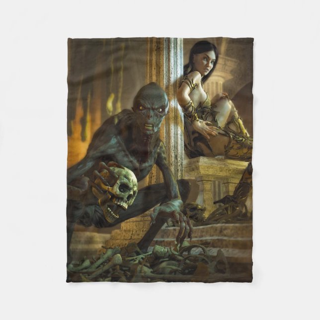 Grab des Horrors Fleecedecke (Vorderseite)