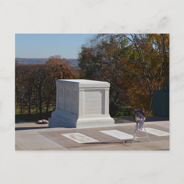 Grab des unbekannten Soldaten Arlington Postkarte (Vorderseite)