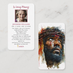 Grab Jesus Gebetskarte Vaterunser Visitenkarte