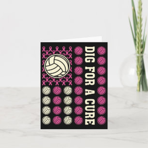 Grab nach Heilung Band Volleyball Rosa Brustkrebs  Karte