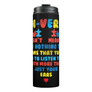 Grab this cute Nonverbal Heart Puzzle Listen T-Shi Thermosbecher