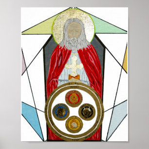 Grab von christlichem Rosenkreutz Poster