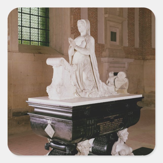 Grab von Dianede Poitiers Quadratischer Aufkleber (Vorderseite)