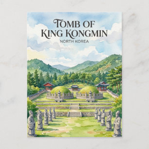 Grab von König Kongmin Nordkorea Postkarte