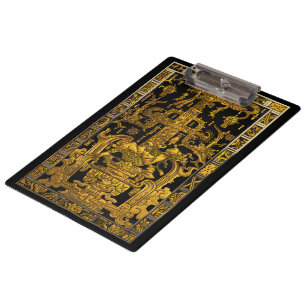 Grab von Pakal - Goldener Palenque Astronaut Klemmbrett