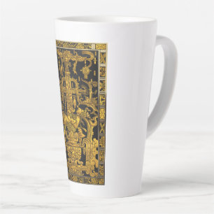 Grab von Pakal - Goldener Palenque Astronaut Milchtasse