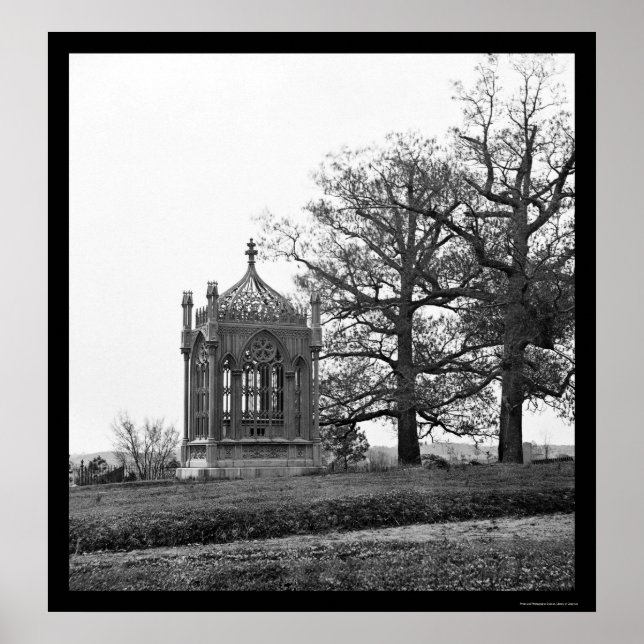 Grab von Präsident James Monroe in Richmond 1865 Poster (Vorne)