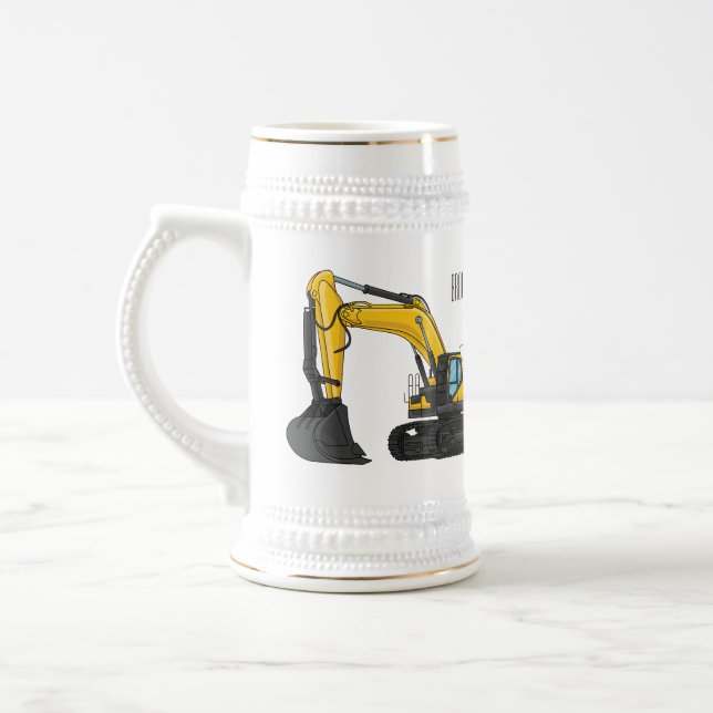 Grabbagger-Cartoon Bierglas (Links)