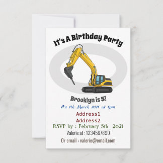 Grabbagger-Cartoon Einladung