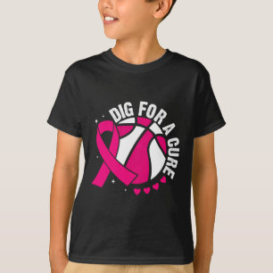 Grabe Für Eine Heilung Sketll Rosa Brustkrebsbewus T-Shirt