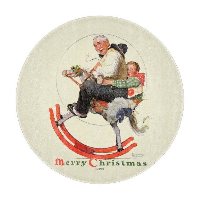 Gräben auf dem Rockpferd Schneidebrett (Vorderseite)