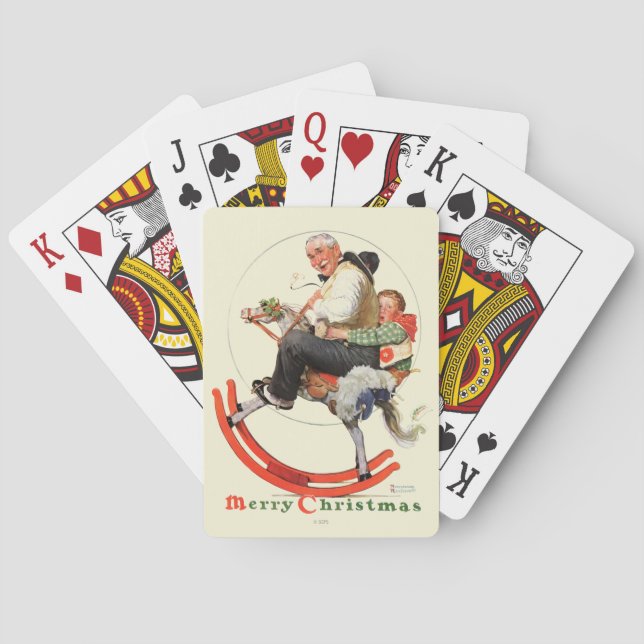 Gräben auf dem Rockpferd Spielkarten (Rückseite)