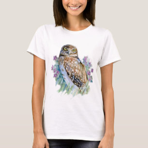 Graben der Eule im Lavendel T-Shirt