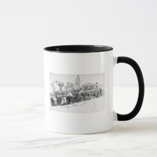 Graben eines Lochs für die Grundlagen Tasse
