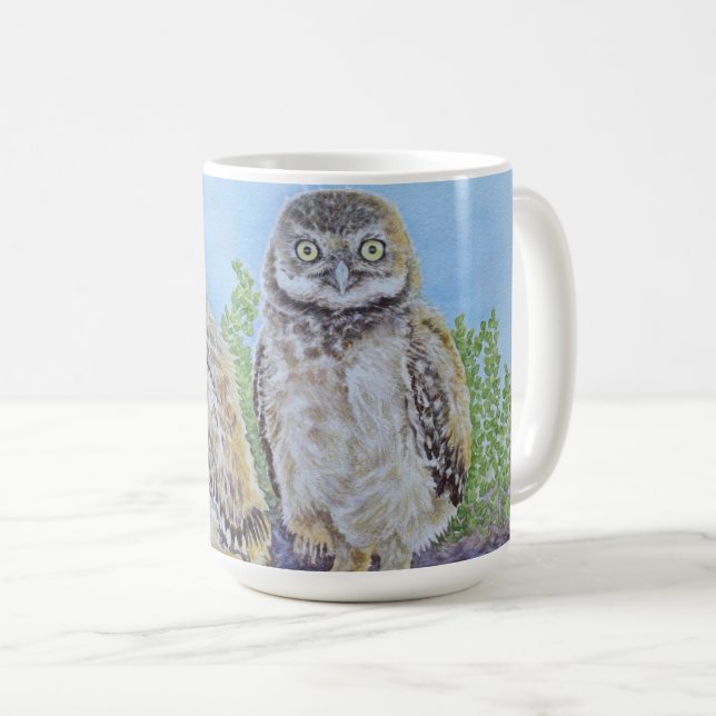 Grabende Käuzchen Kaffeetasse (VorderseiteRechts)