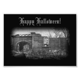 Gräber Ruin Happy Halloween Fotodruck