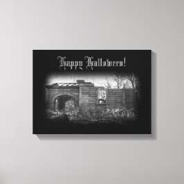 Gräber Ruin Happy Halloween Leinwanddruck