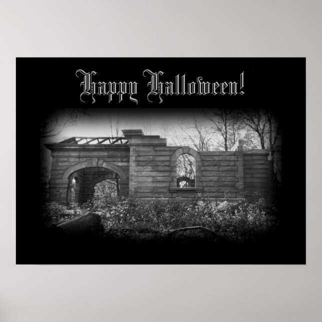 Gräber Ruin Happy Halloween Poster (Vorne)