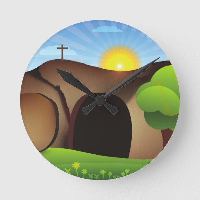 Grabmal Runde Wanduhr (Vorderseite)