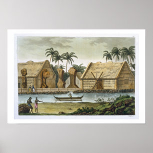 Grabmal von Tamahamah in Kaiakakoa, Sandwich-Insel Poster