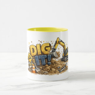 Grab's an! Lustiger Bagger-Bau-Becher Tasse
