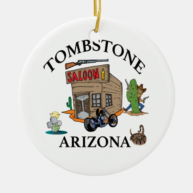 Grabstein, Arizona Keramik Ornament (Vorne)