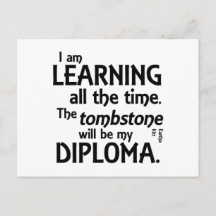Grabstein Diploma Postkarte