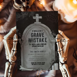 Grabstein Grave Mistake Halloween-Party Einladung