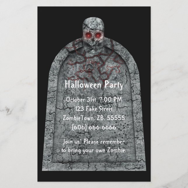 Grabstein - Halloween-Flyer Flyer (Vorne)