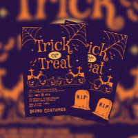 Grabstein Pumpkin Trick oder Treat Halloween-Party