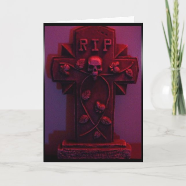 Grabstein rote Karte (Vorderseite)