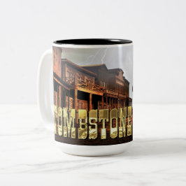 Grabstein-Tasse Zweifarbige Tasse