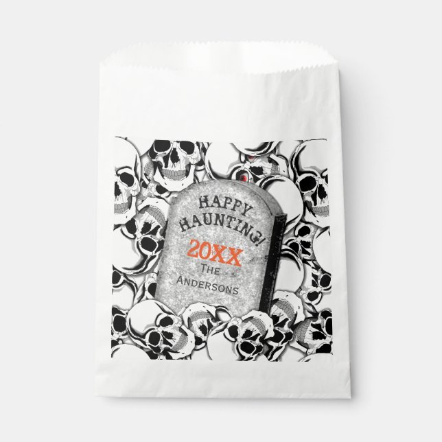 Grabstein und Skulls ID216 Geschenktütchen (Vorderseite)