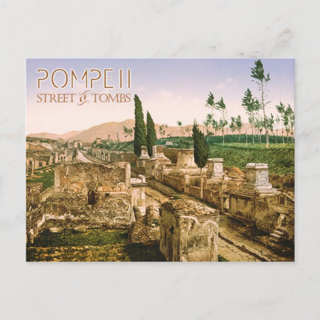Grabstraße, Pompeji, Italien Postkarte (Vorderseite)