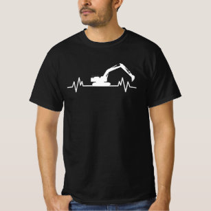 Grabungsopfer Heartbeat Motif Construction Worker  T-Shirt