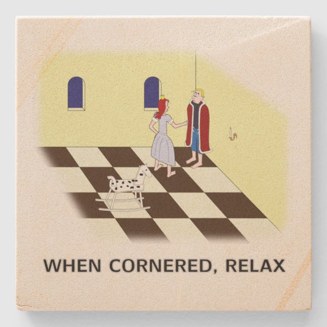 Grace and Duke: Relax Steinuntersetzer (Vorderseite)