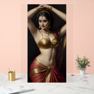 Grace and Gold: Ein Portrait eines traditionellen Acrylschild