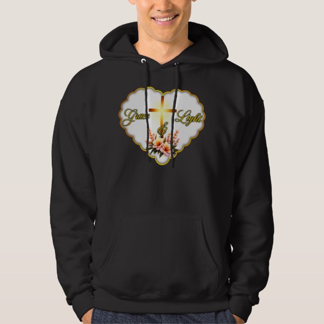 Grace and Light – Christian Easter - moletom Hoodie (Vorderseite)